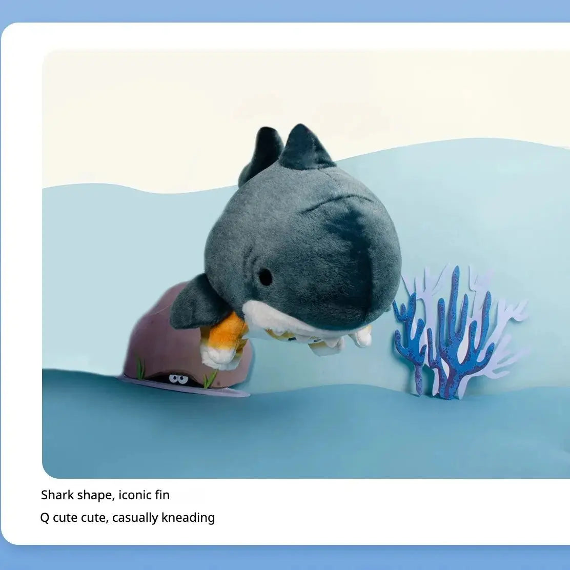 Cute Shark Cat Plush Doll