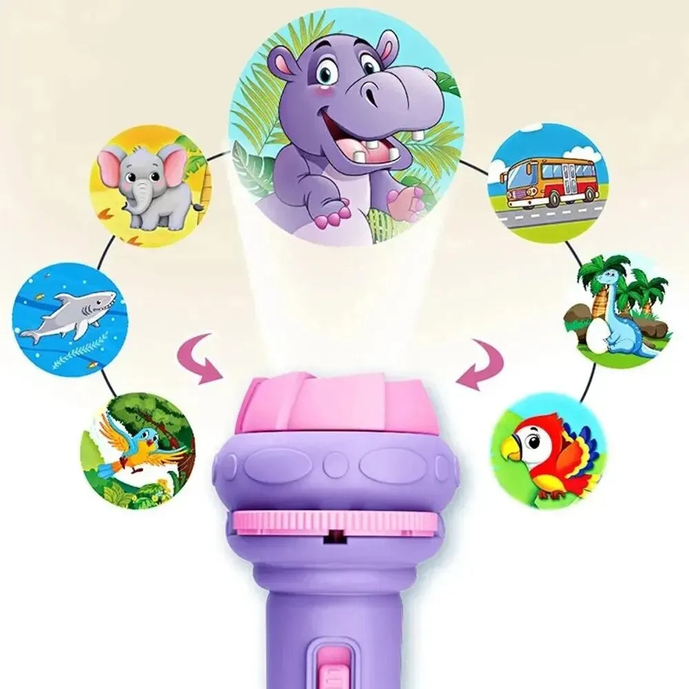 10 Cards Cartoon Projection Flashlight 80 Patterns